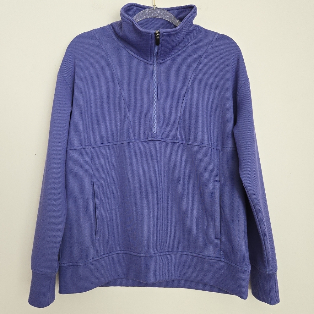 Purple Half Zip Sweater Size Small